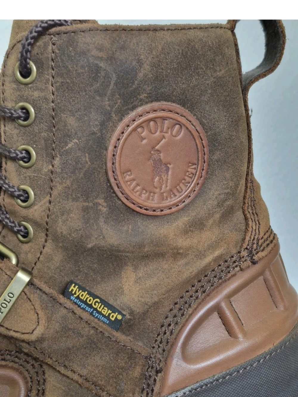 Polo by Ralph Lauren Oslo High Brown Waterproof Leather Lace-Up Men's Boots
